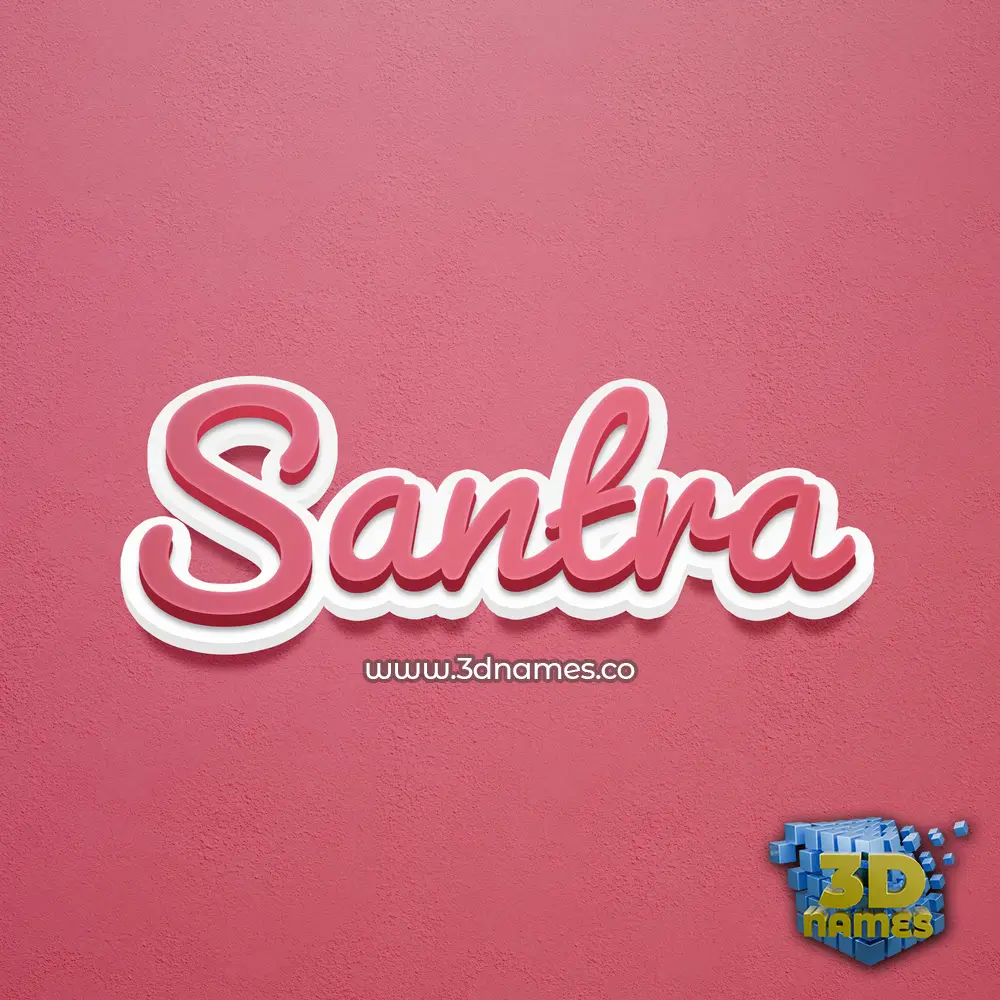 santra in Red Scribble style - 3D name wallpaper