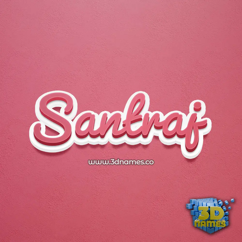 santraj in Red Scribble style - 3D name wallpaper