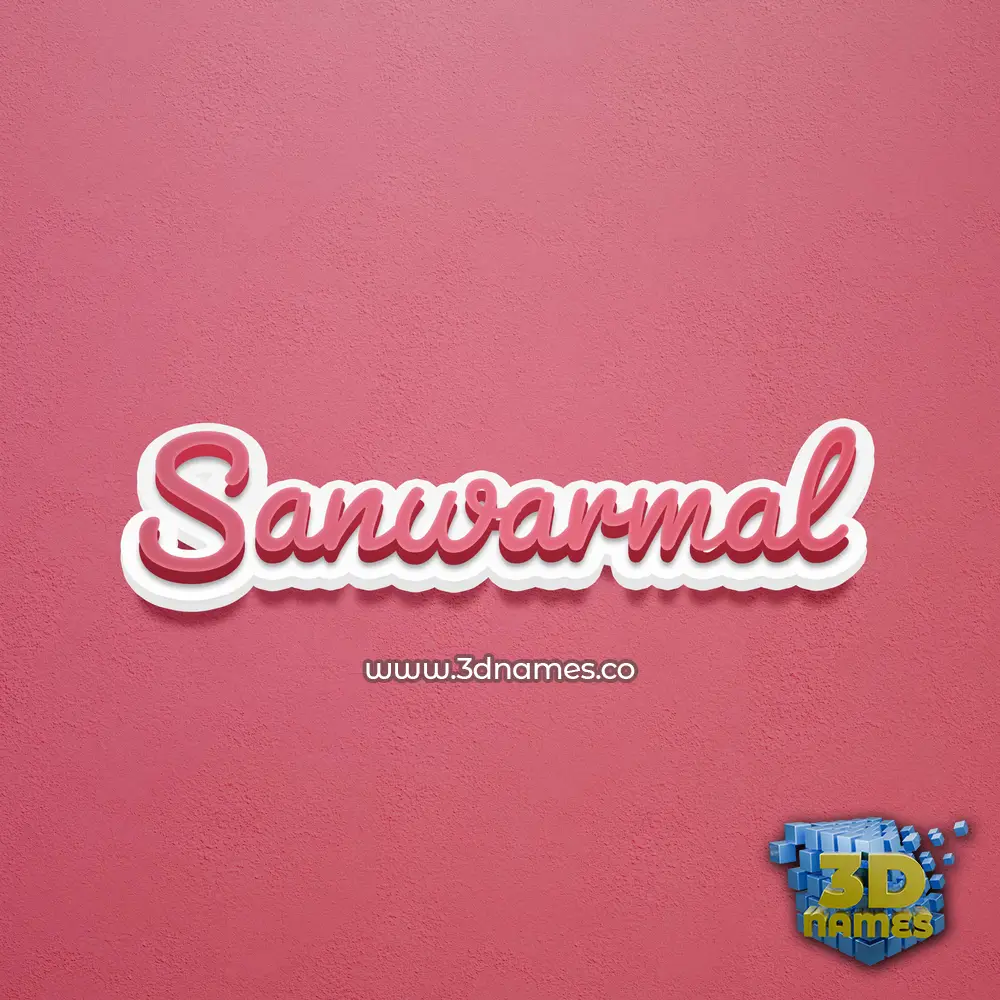 sanwarmal in Red Scribble style - 3D name wallpaper