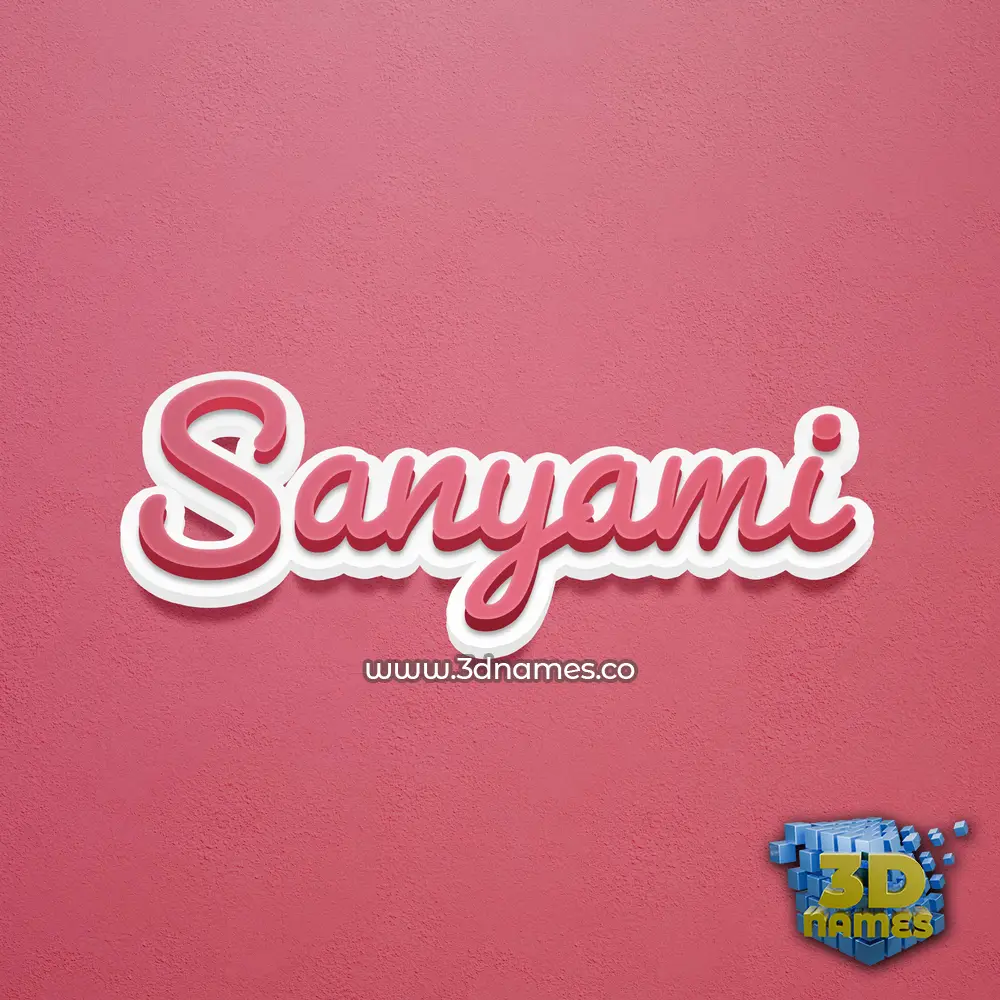sanyami in Red Scribble style - 3D name wallpaper