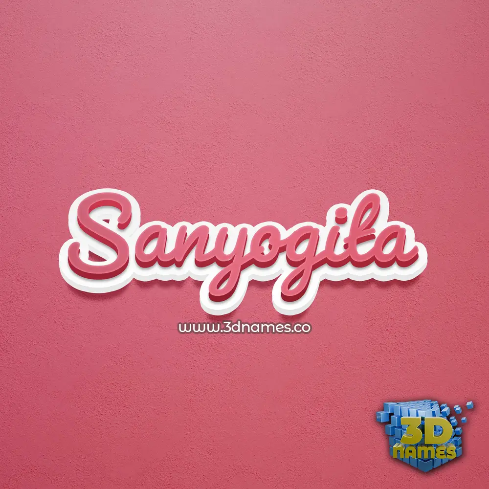 sanyogita in Red Scribble style - 3D name wallpaper