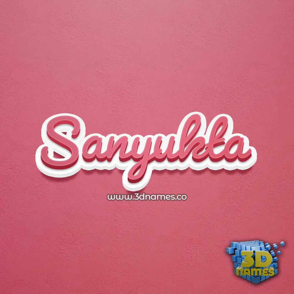 sanyukta in Red Scribble style - 3D name wallpaper