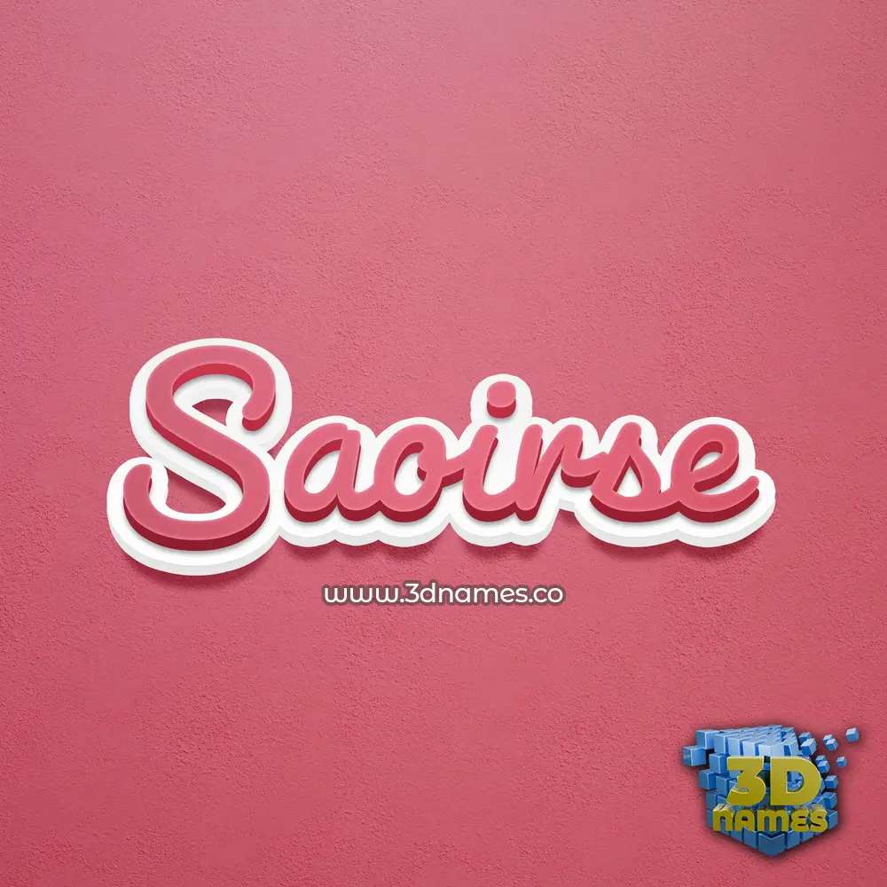 saoirse in Red Scribble style - 3D name wallpaper
