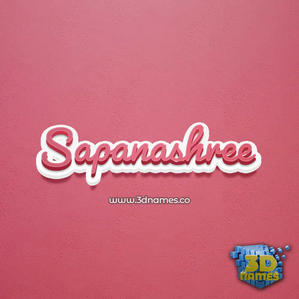 sapanashree in Red Scribble style - 3D name wallpaper