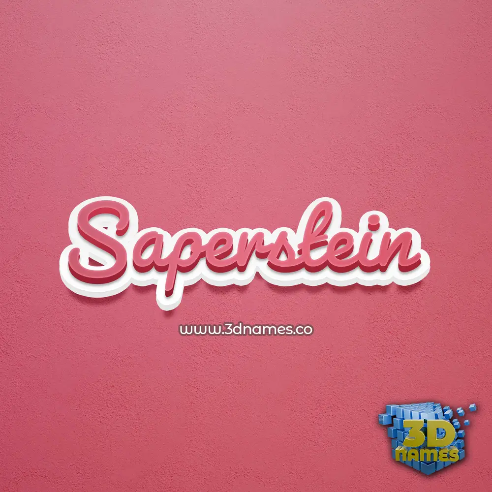 saperstein in Red Scribble style - 3D name wallpaper