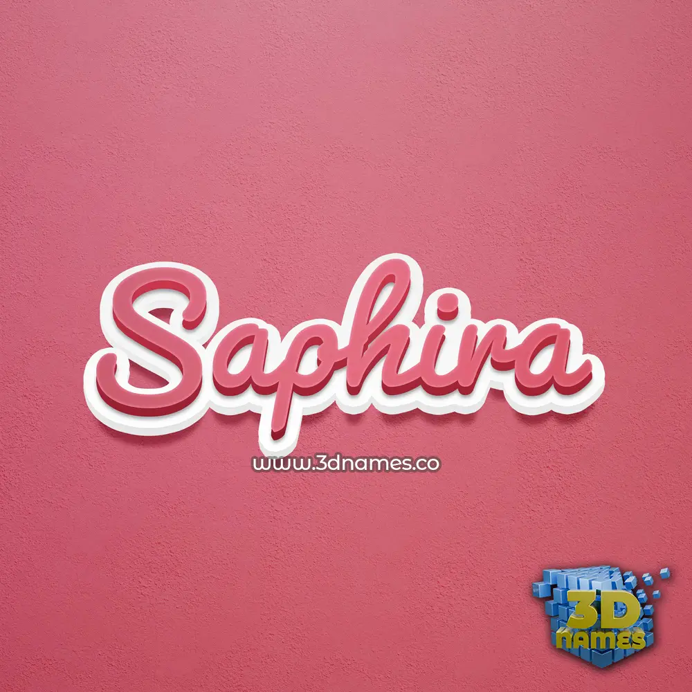 saphira in Red Scribble style - 3D name wallpaper