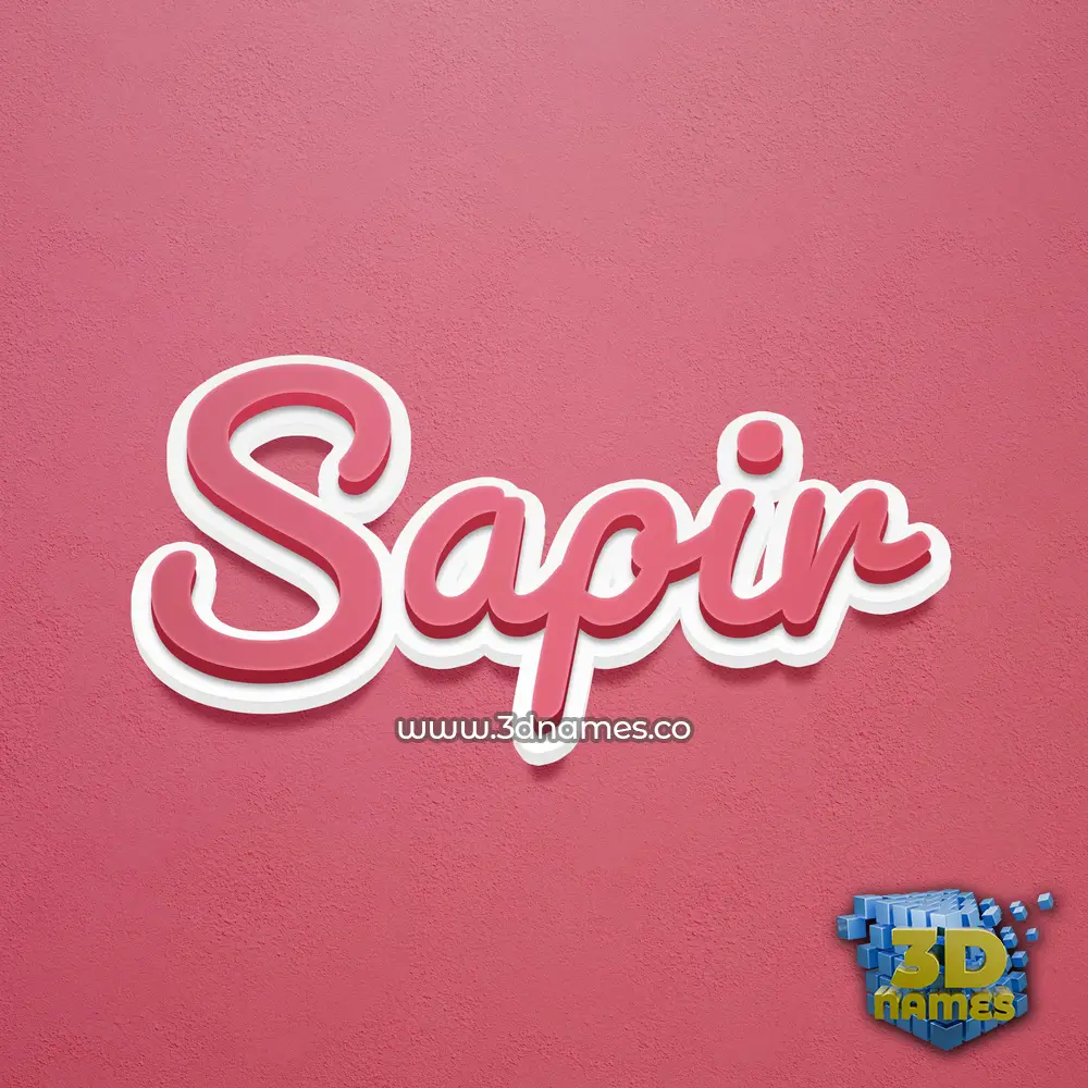 sapir in Red Scribble style - 3D name wallpaper