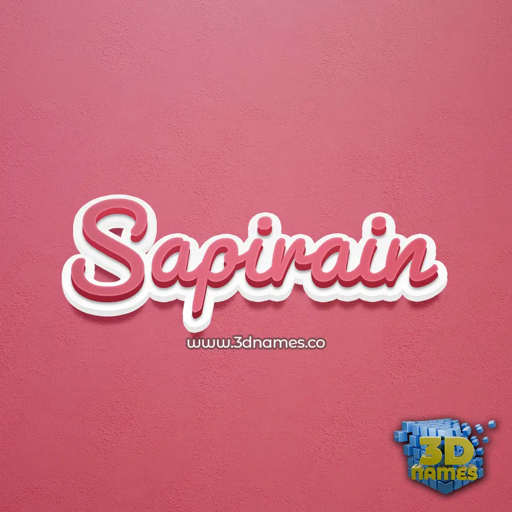 sapirain in Red Scribble style - 3D name wallpaper
