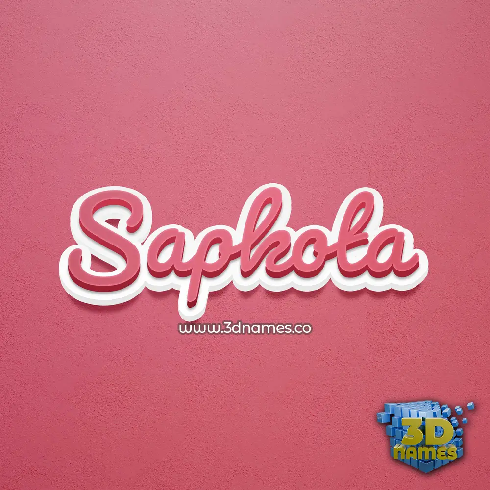 sapkota in Red Scribble style - 3D name wallpaper