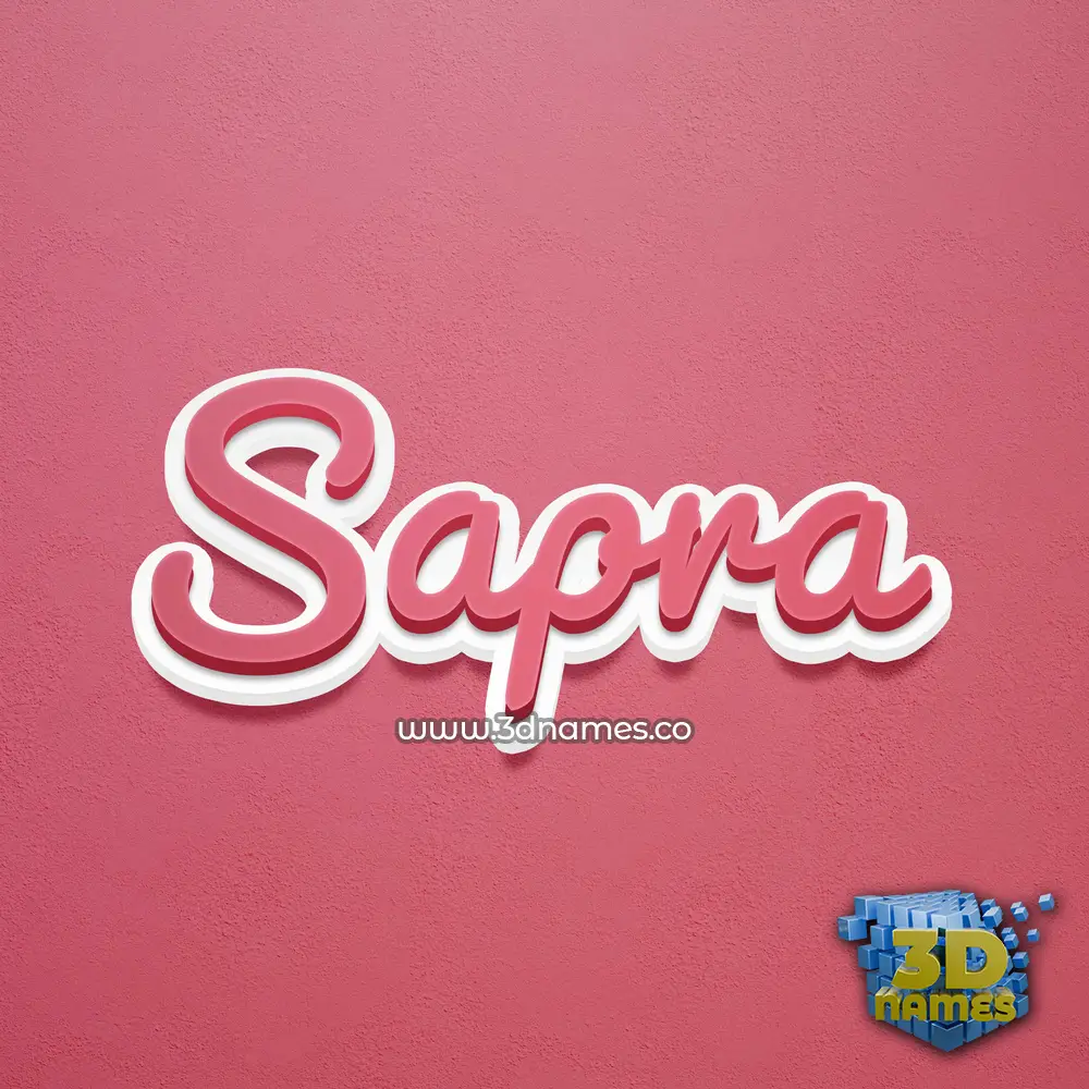 sapra in Red Scribble style - 3D name wallpaper
