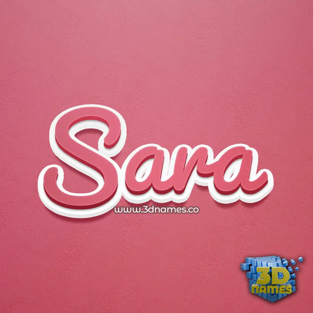 sara in Red Scribble style - 3D name wallpaper