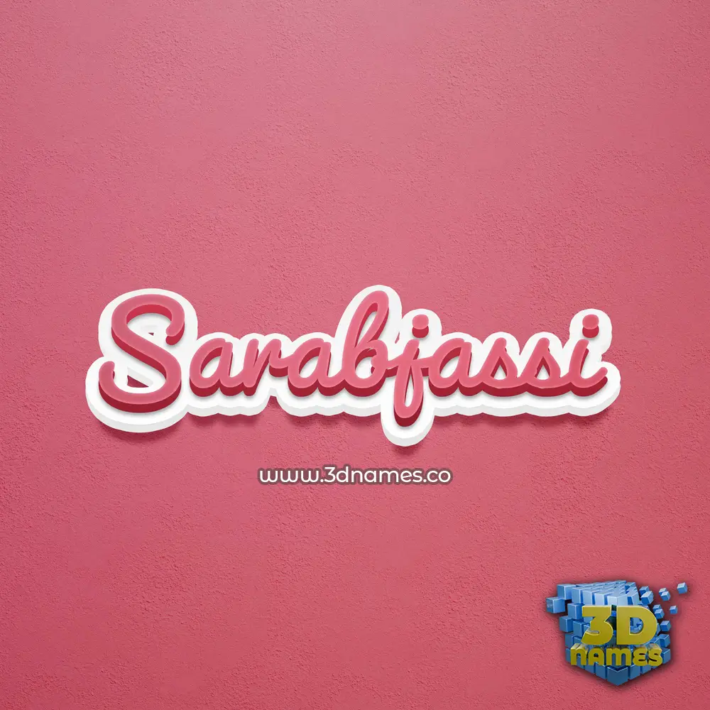 sarabjassi in Red Scribble style - 3D name wallpaper