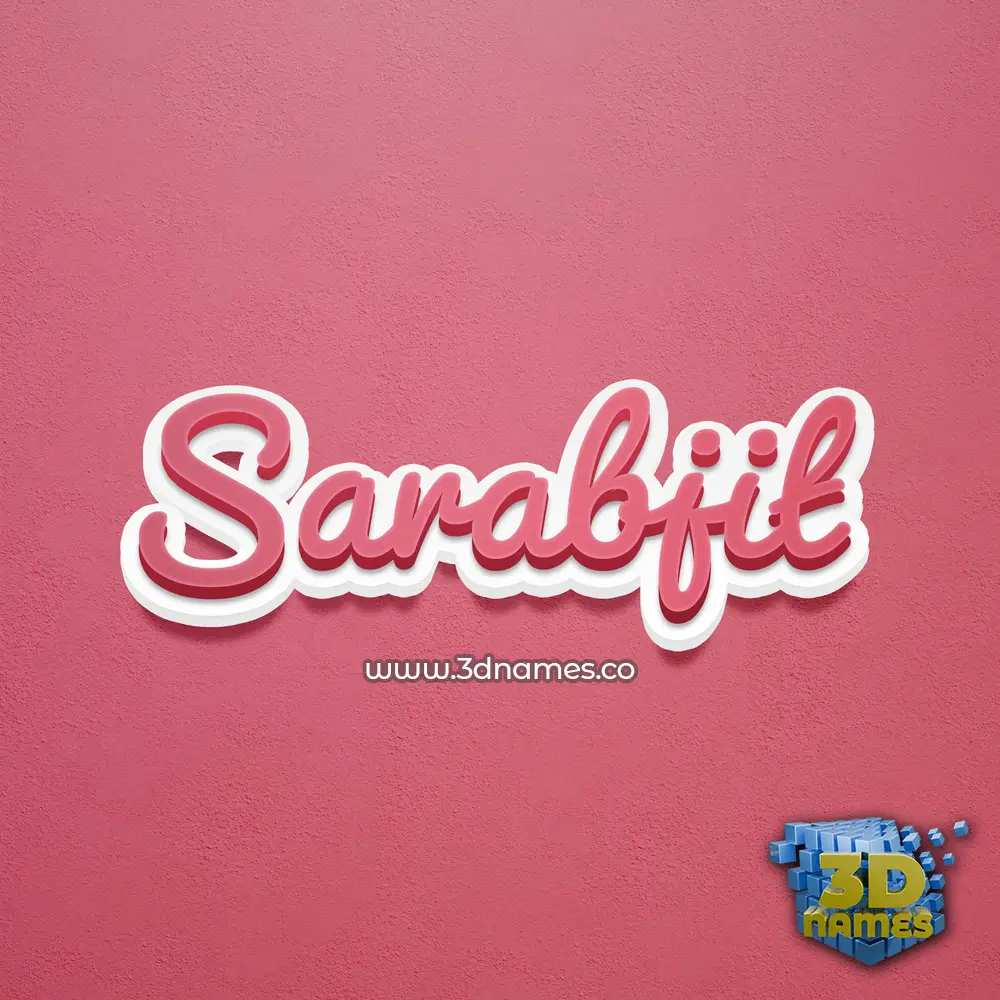 sarabjit in Red Scribble style - 3D name wallpaper