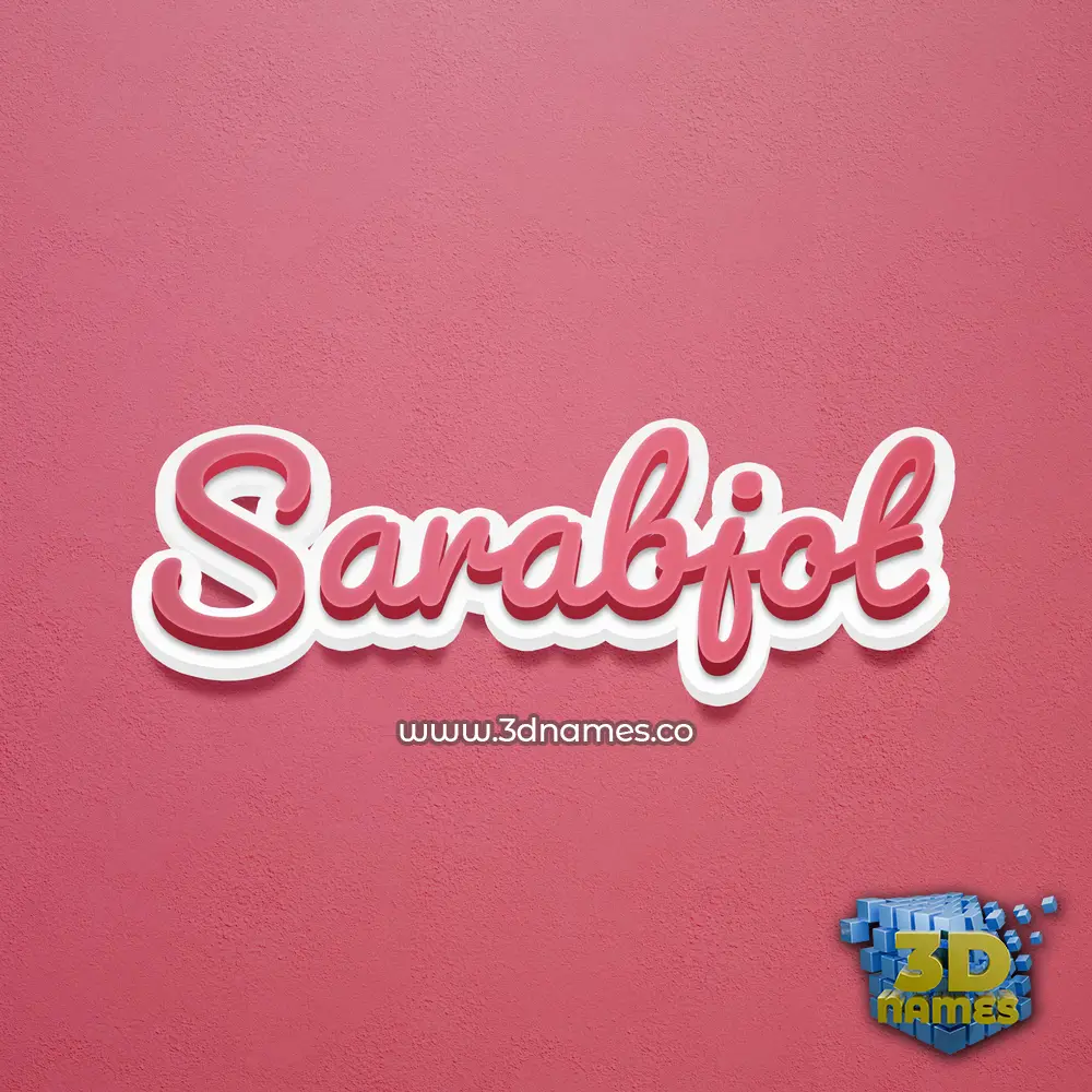sarabjot in Red Scribble style - 3D name wallpaper