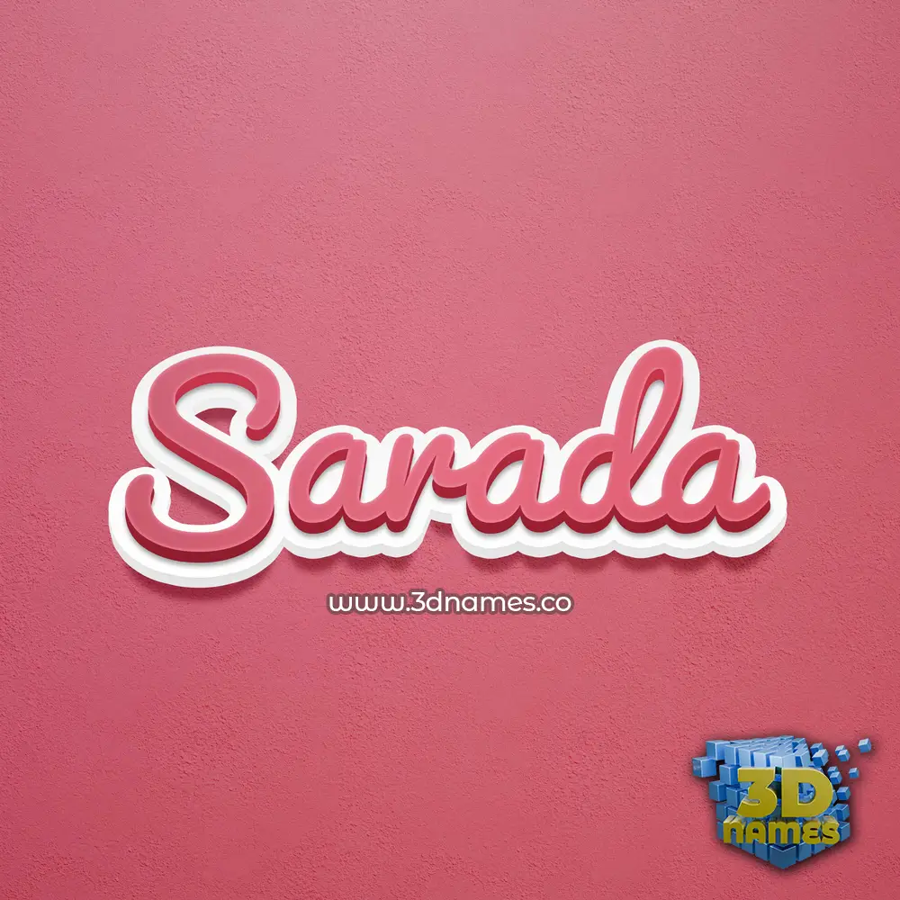 sarada in Red Scribble style - 3D name wallpaper