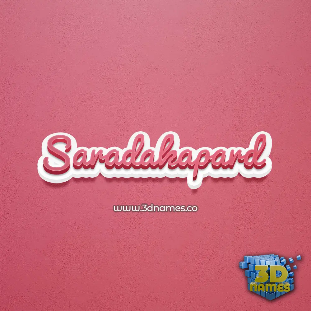 saradakapard in Red Scribble style - 3D name wallpaper