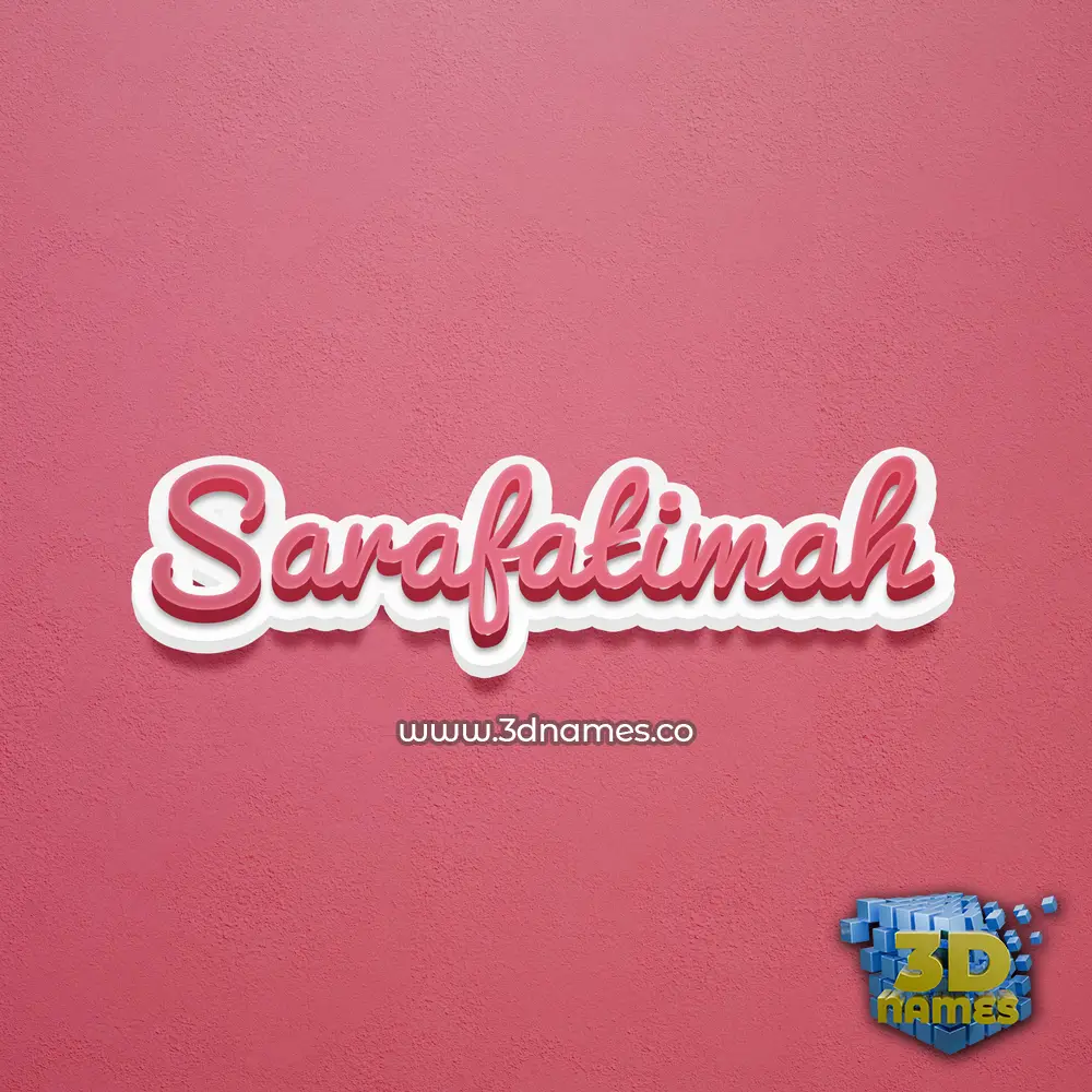 sarafatimah in Red Scribble style - 3D name wallpaper