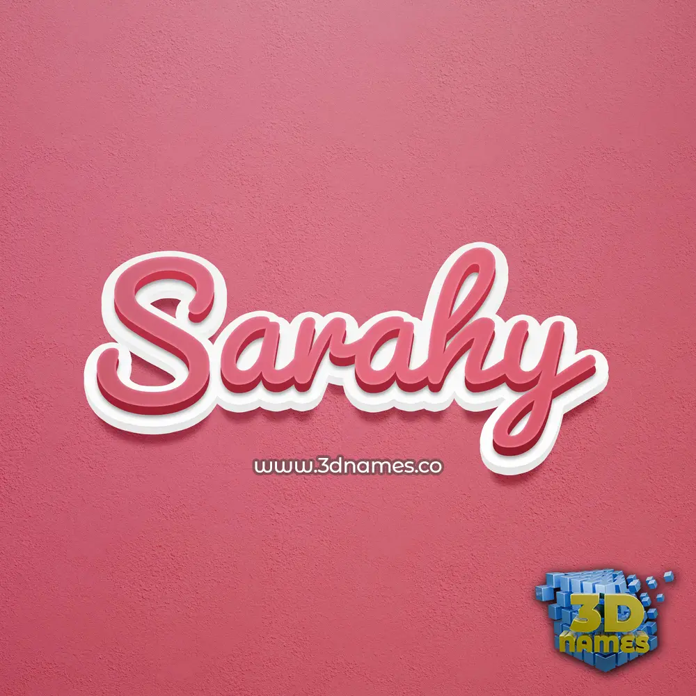 sarahy in Red Scribble style - 3D name wallpaper