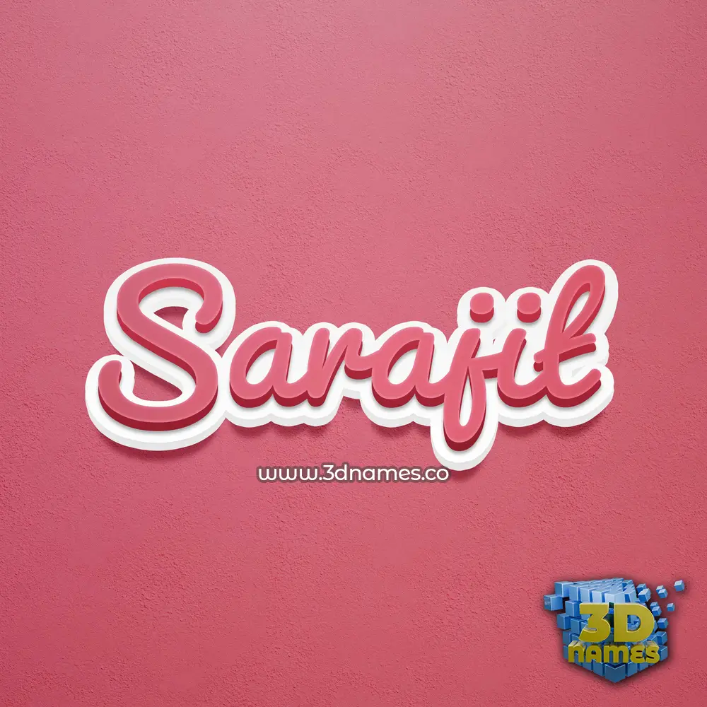 sarajit in Red Scribble style - 3D name wallpaper