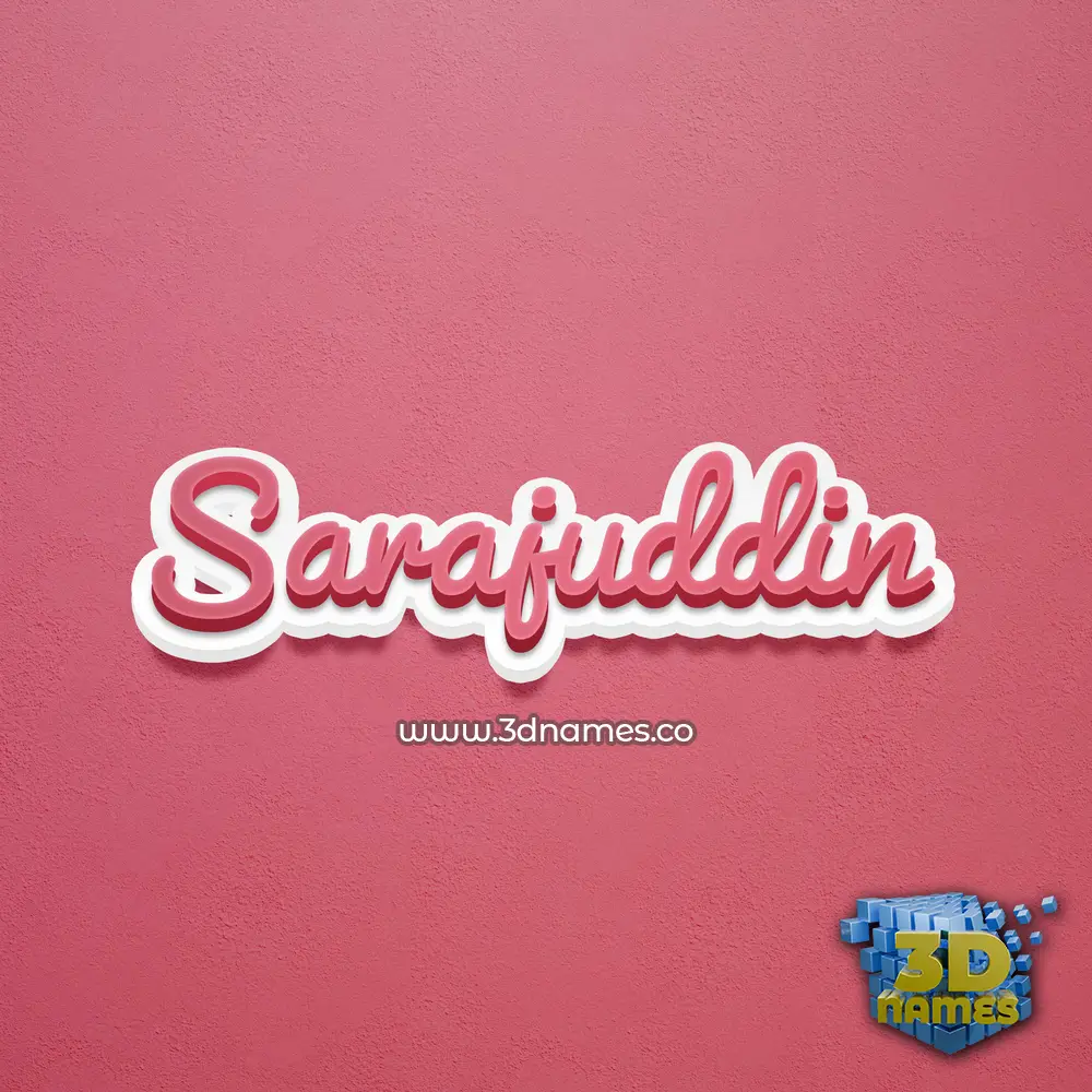 sarajuddin in Red Scribble style - 3D name wallpaper
