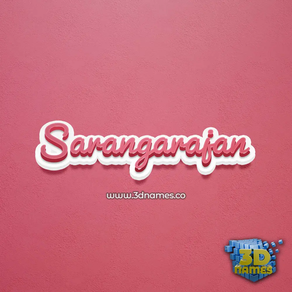 sarangarajan in Red Scribble style - 3D name wallpaper