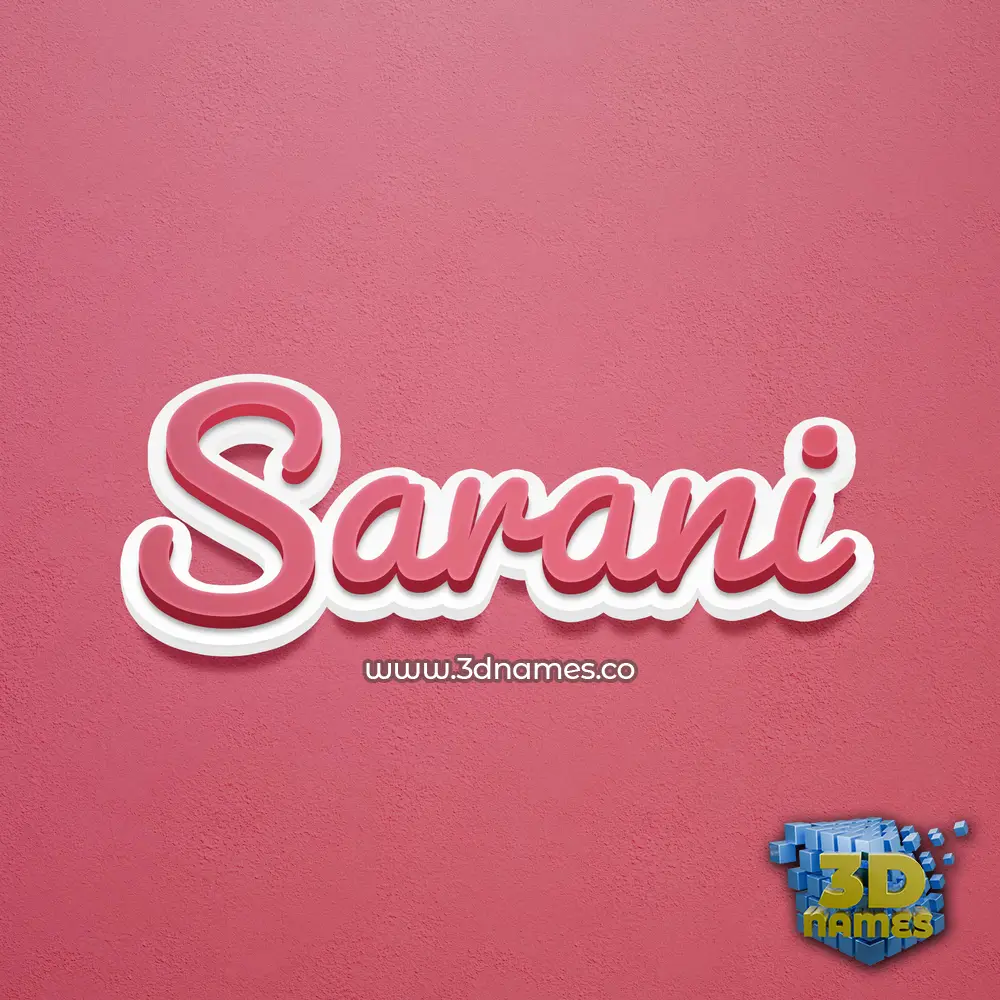 sarani in Red Scribble style - 3D name wallpaper