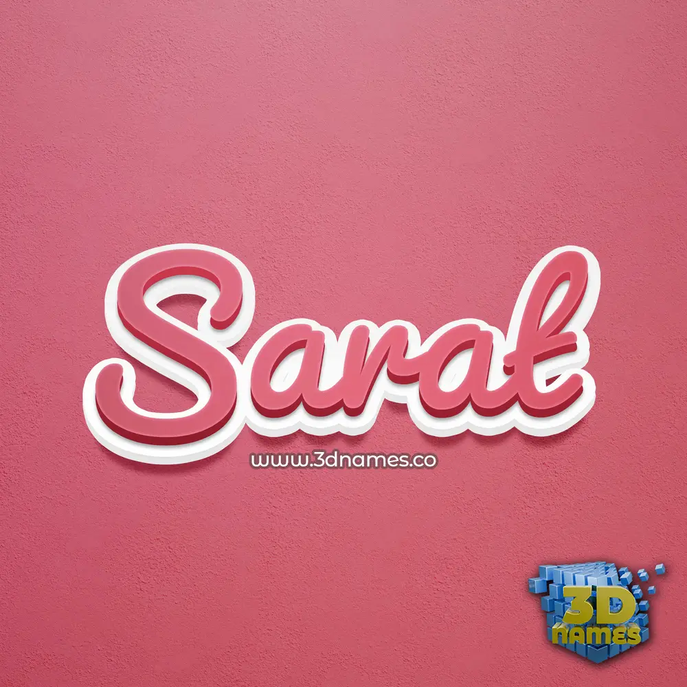 sarat in Red Scribble style - 3D name wallpaper