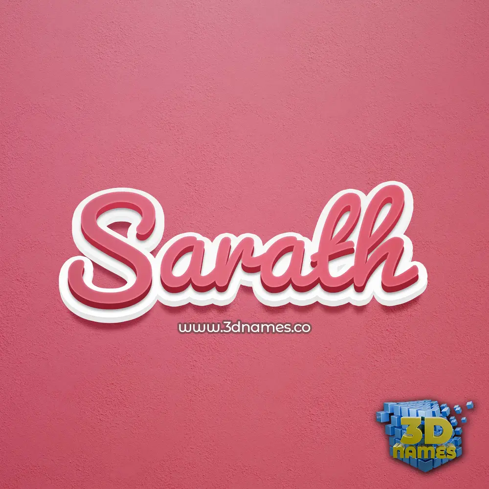 sarath in Red Scribble style - 3D name wallpaper