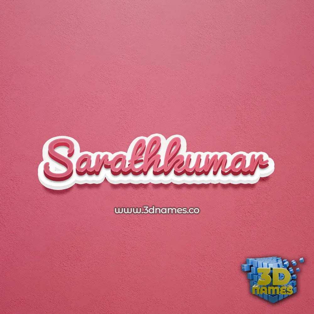 sarathkumar in Red Scribble style - 3D name wallpaper