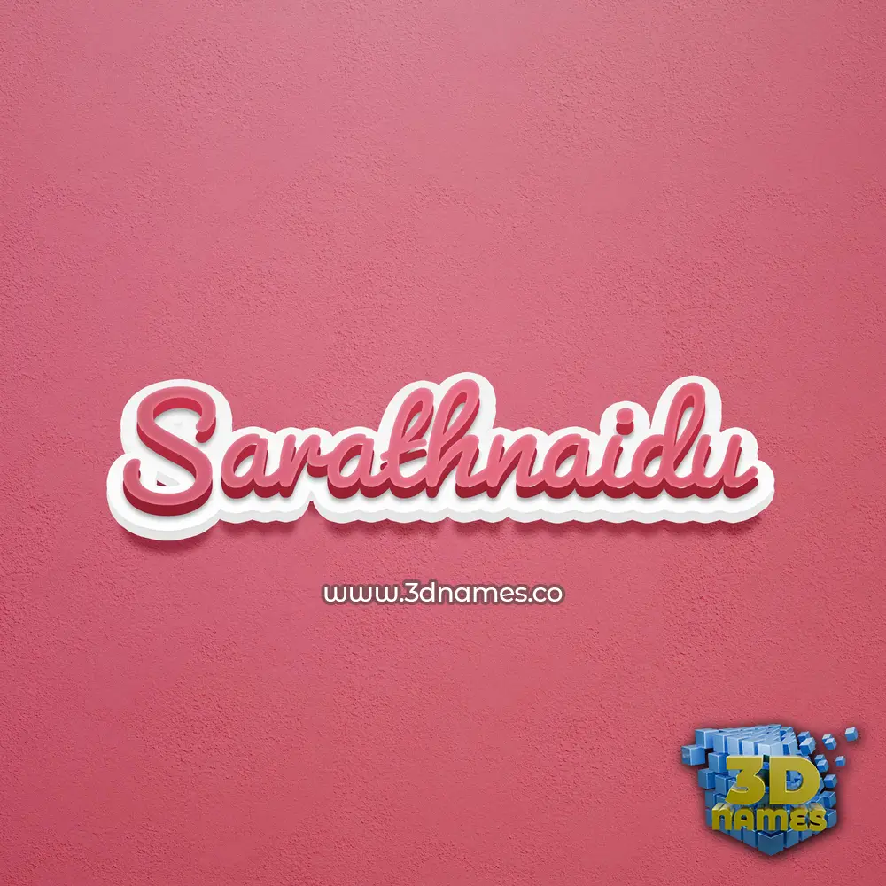 sarathnaidu in Red Scribble style - 3D name wallpaper