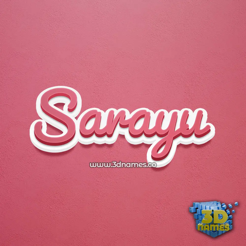 sarayu in Red Scribble style - 3D name wallpaper