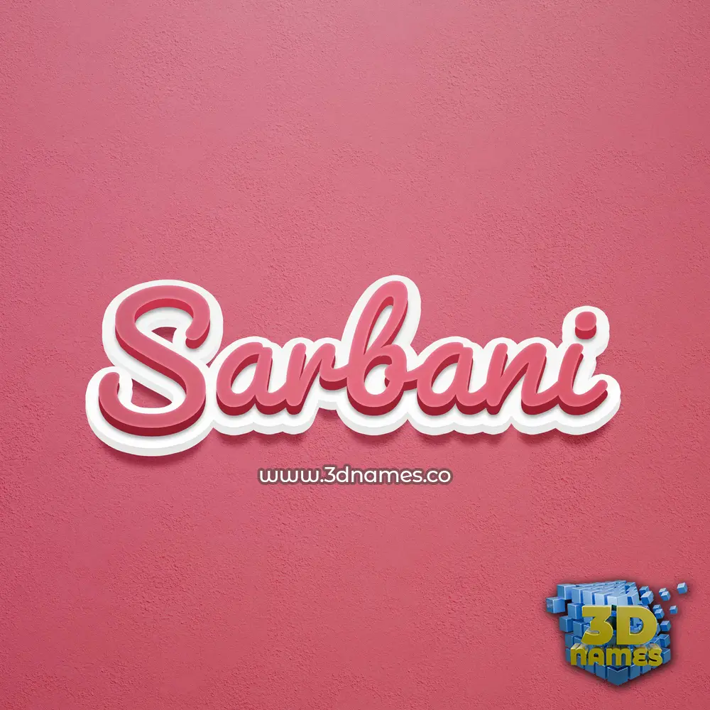 sarbani in Red Scribble style - 3D name wallpaper