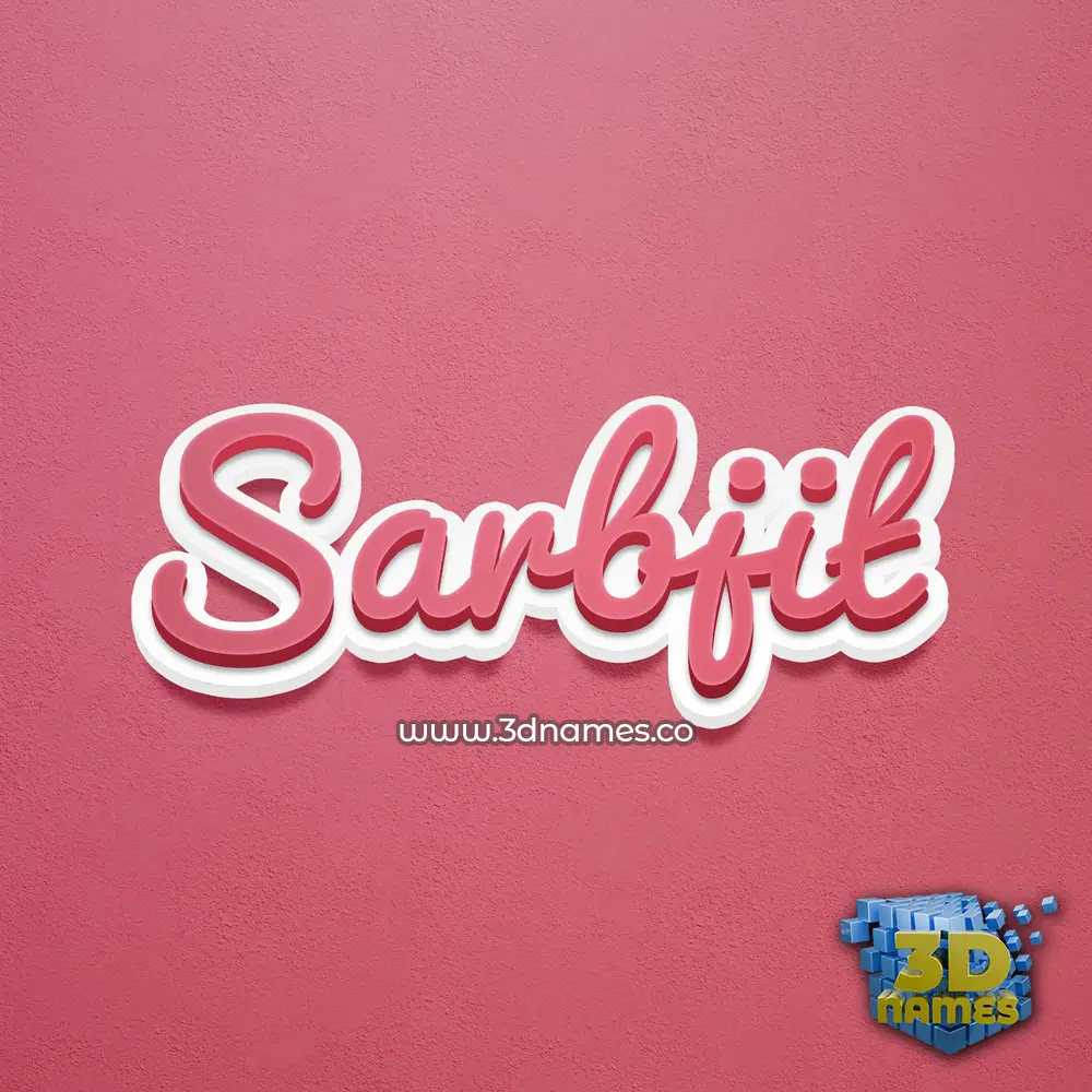 sarbjit in Red Scribble style - 3D name wallpaper