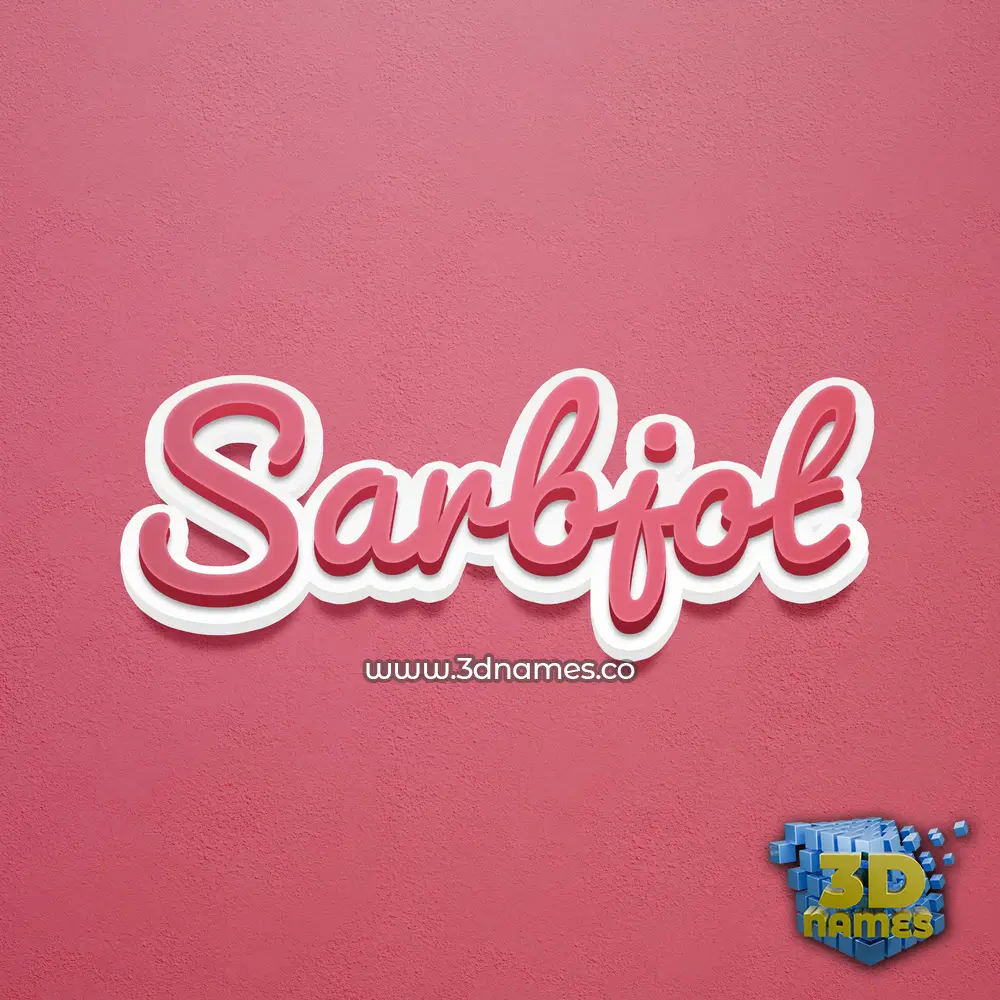 sarbjot in Red Scribble style - 3D name wallpaper