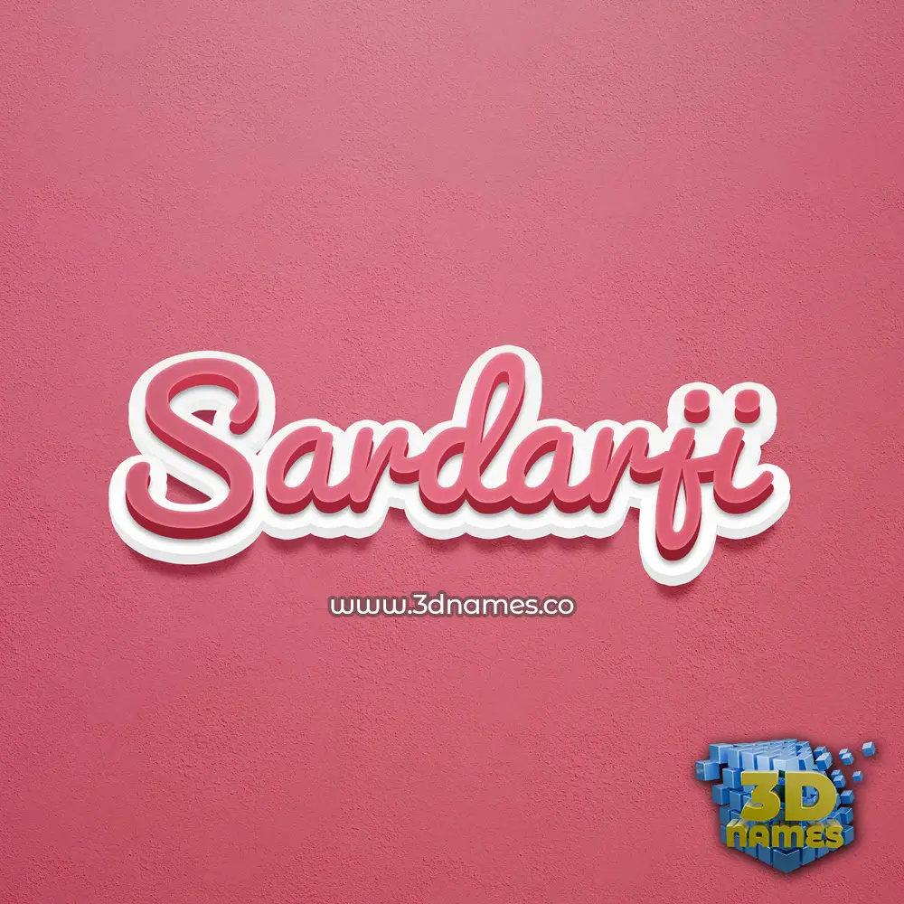 sardarji in Red Scribble style - 3D name wallpaper