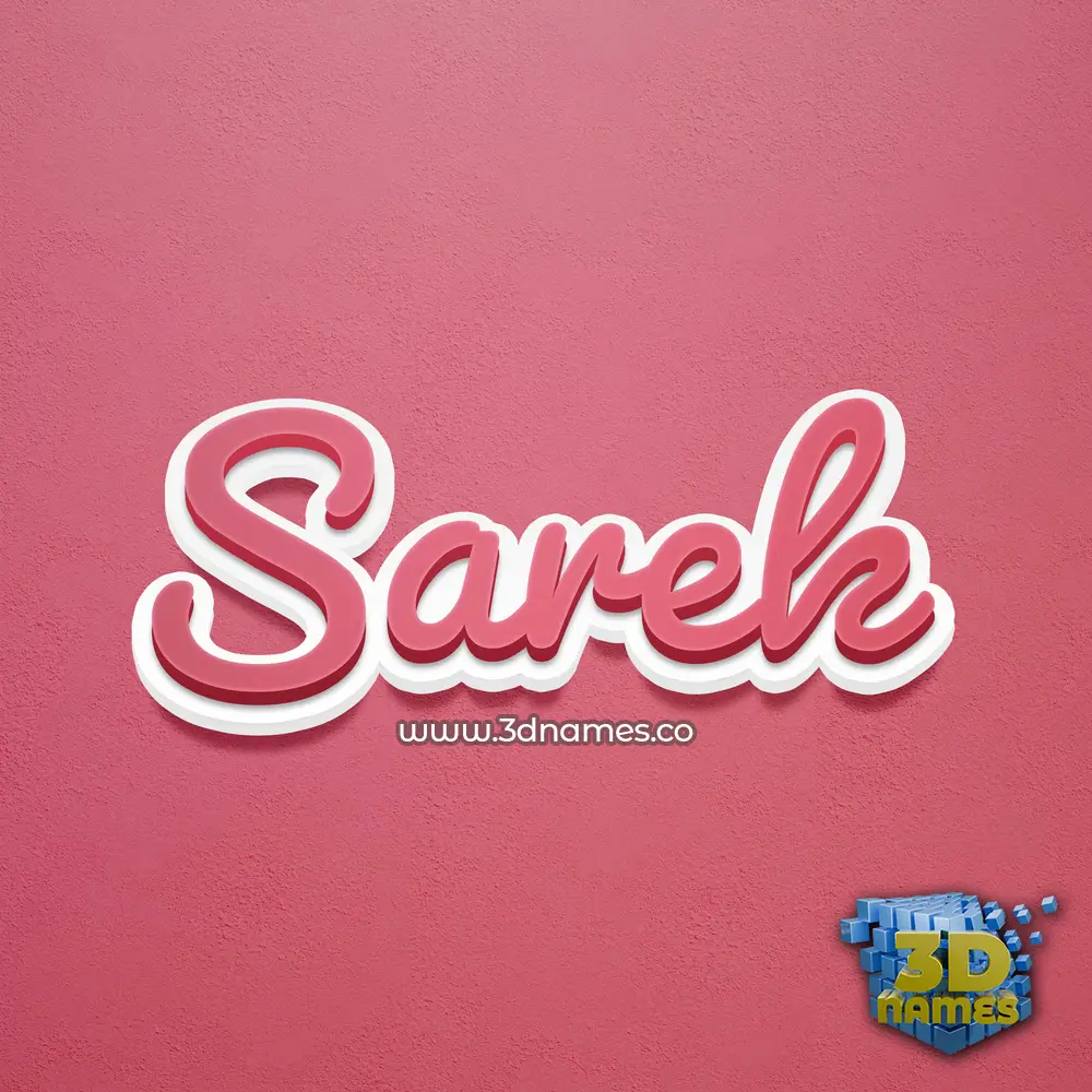 sarek in Red Scribble style - 3D name wallpaper