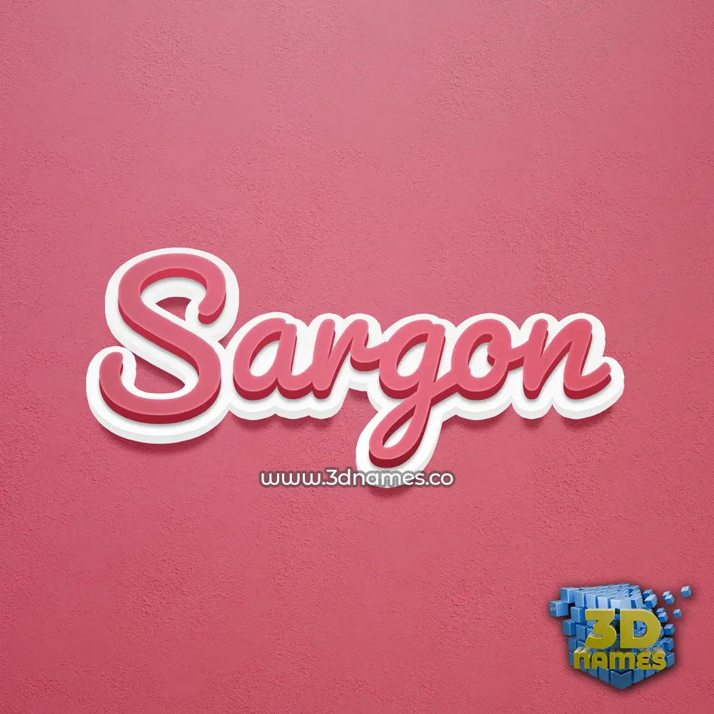 sargon in Red Scribble style - 3D name wallpaper