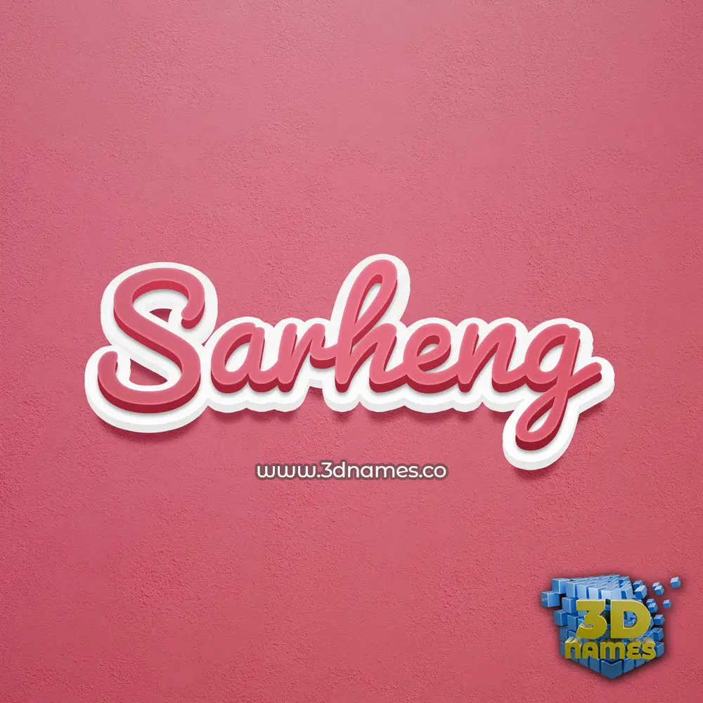 sarheng in Red Scribble style - 3D name wallpaper
