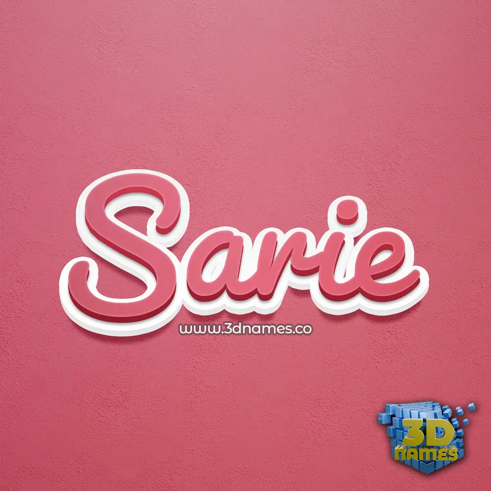 sarie in Red Scribble style - 3D name wallpaper