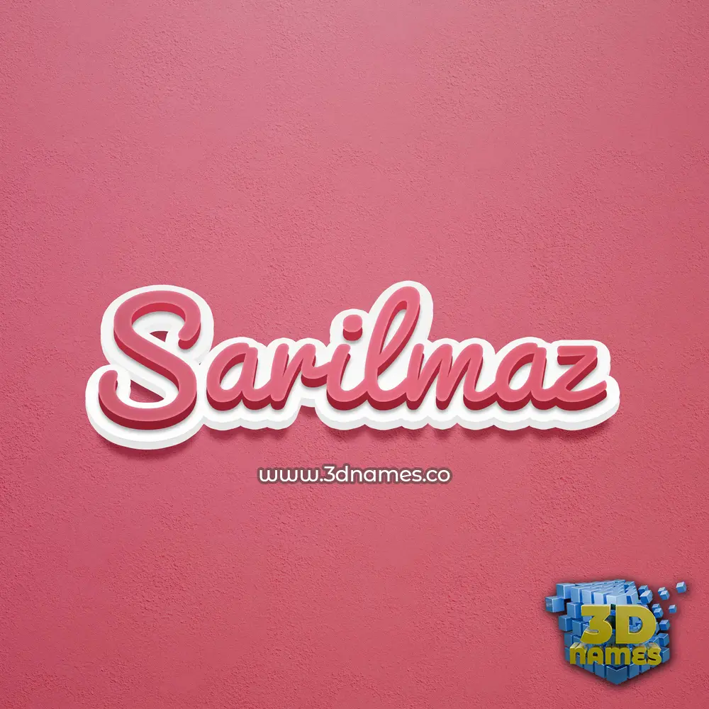 sarilmaz in Red Scribble style - 3D name wallpaper