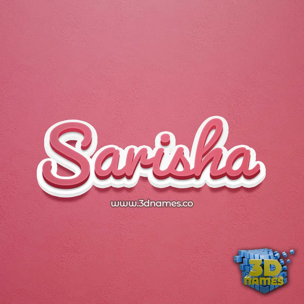sarisha in Red Scribble style - 3D name wallpaper