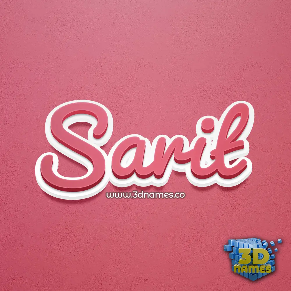sarit in Red Scribble style - 3D name wallpaper