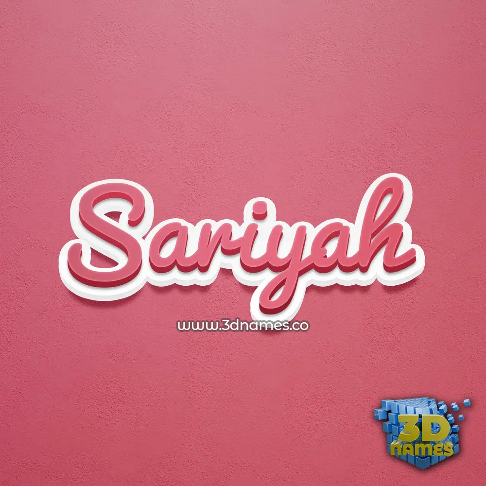 sariyah in Red Scribble style - 3D name wallpaper