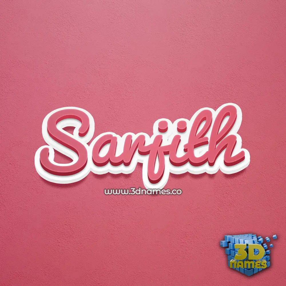 sarjith in Red Scribble style - 3D name wallpaper