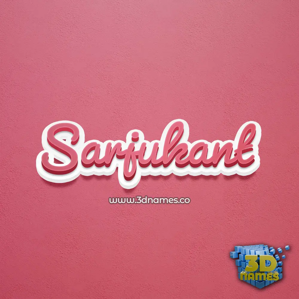 sarjukant in Red Scribble style - 3D name wallpaper