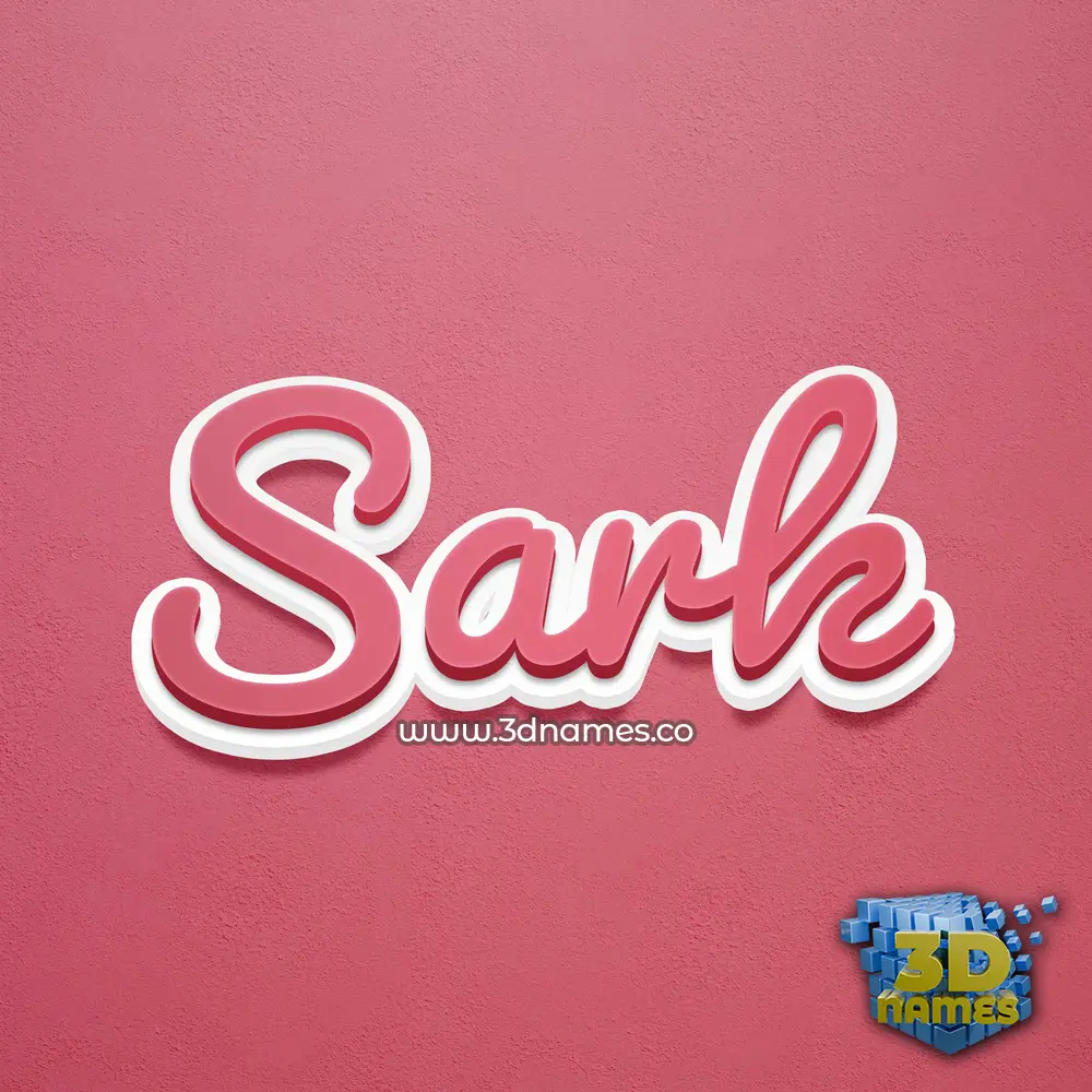 sark in Red Scribble style - 3D name wallpaper