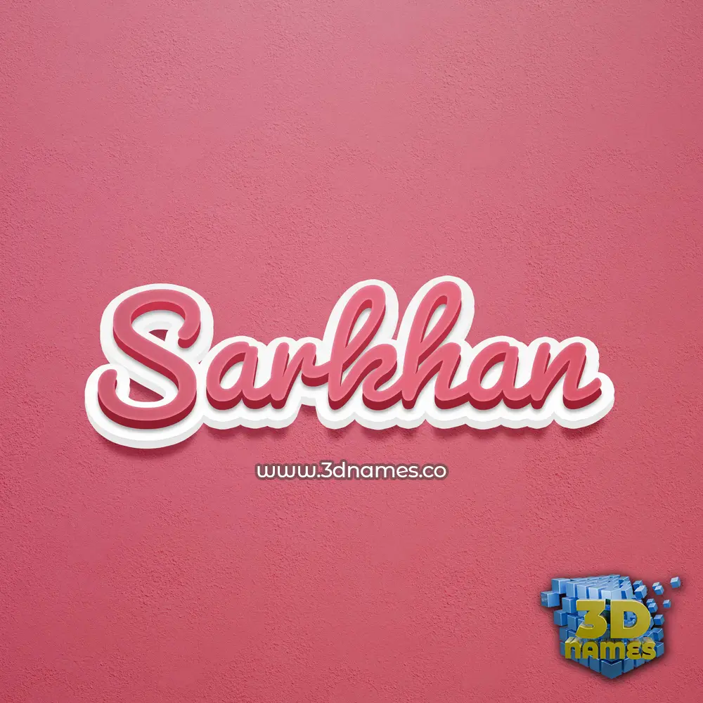 sarkhan in Red Scribble style - 3D name wallpaper