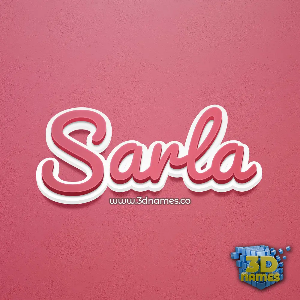 sarla in Red Scribble style - 3D name wallpaper