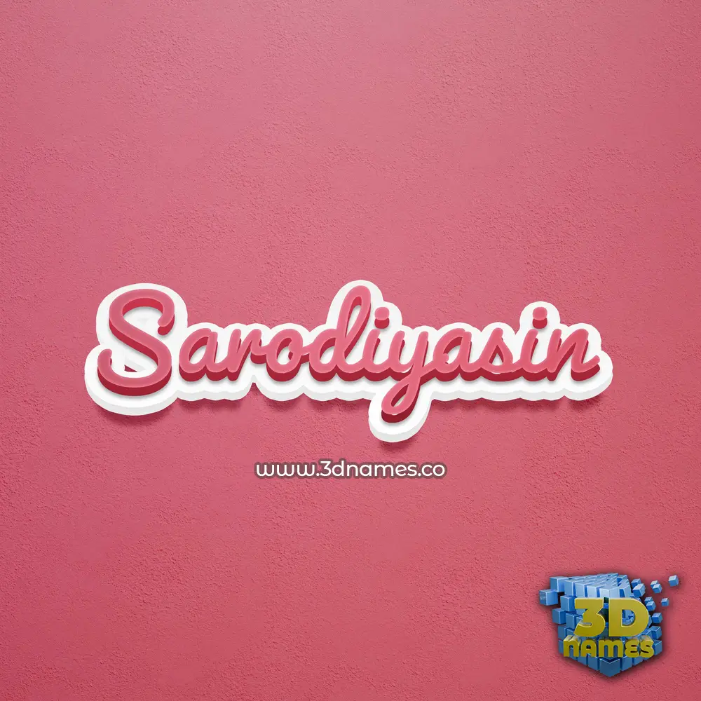 sarodiyasin in Red Scribble style - 3D name wallpaper