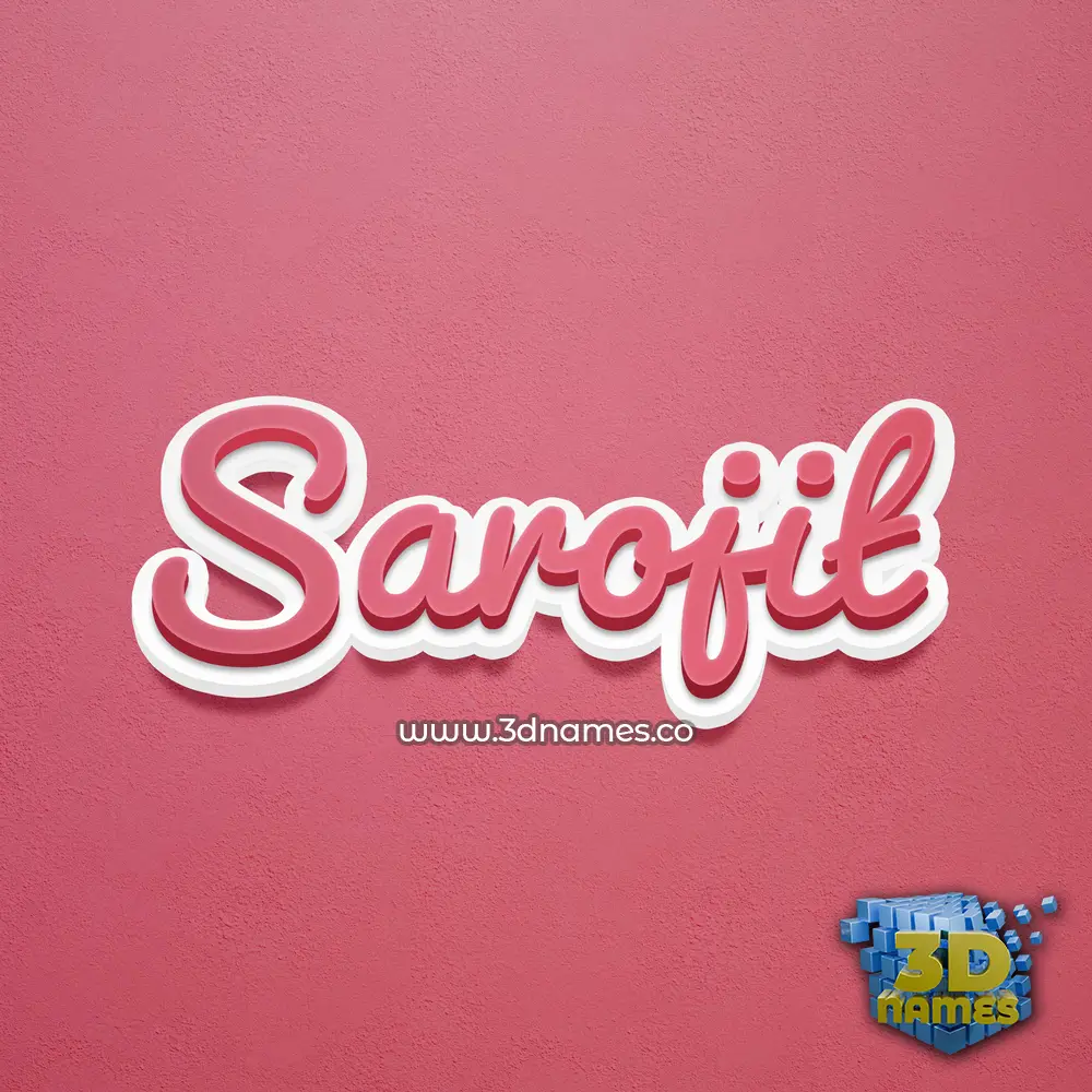 sarojit in Red Scribble style - 3D name wallpaper